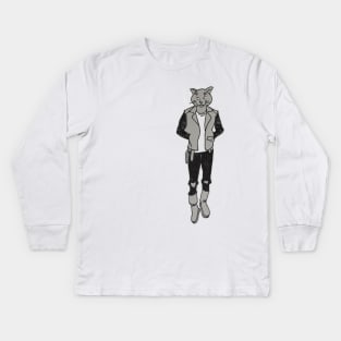 jaquet cat Kids Long Sleeve T-Shirt